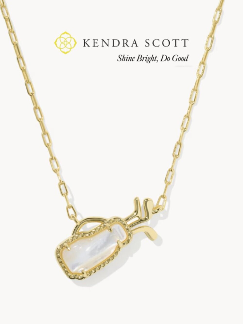 Kendra Scott Golf Gold Short Pendant Necklace